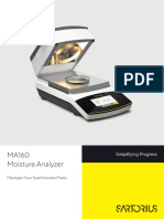 Ma160 Moisture Analyser Brochure en L Sartorius PDF Data