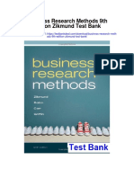 Business Research Methods 9th Edition Zikmund Test Bank