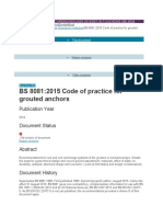 BS 8081:2015 Code of Practice For Grouted Anchors: Publication Year Document Status