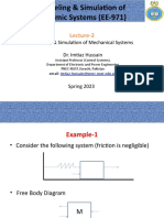 Lecture-2 Modeling & Simulation of Mechanical Systems