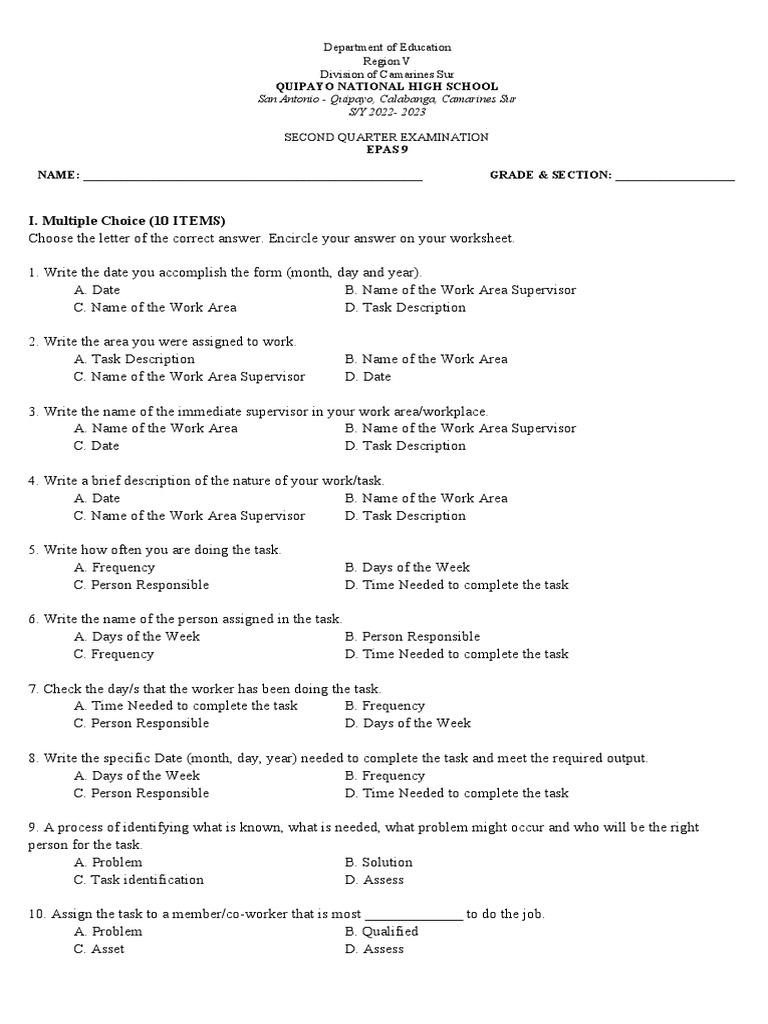 Workplace Safety Exam | PDF | Occupational Safety And Health | Employment