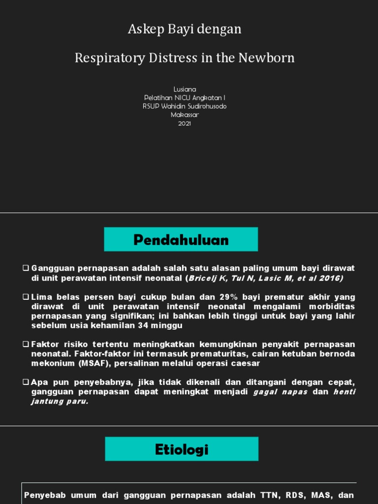 Penanganan RDS pada Bayi Neonatus | PDF | Kesehatan Holistik | Sains ...