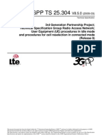 UE Procedures in Idle Mode and Procedures for Cell