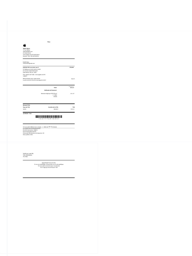 Apple Invoice Information | PDF | Computers