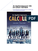 Calculus An Applied Approach 10th Edition Larson Test Bank