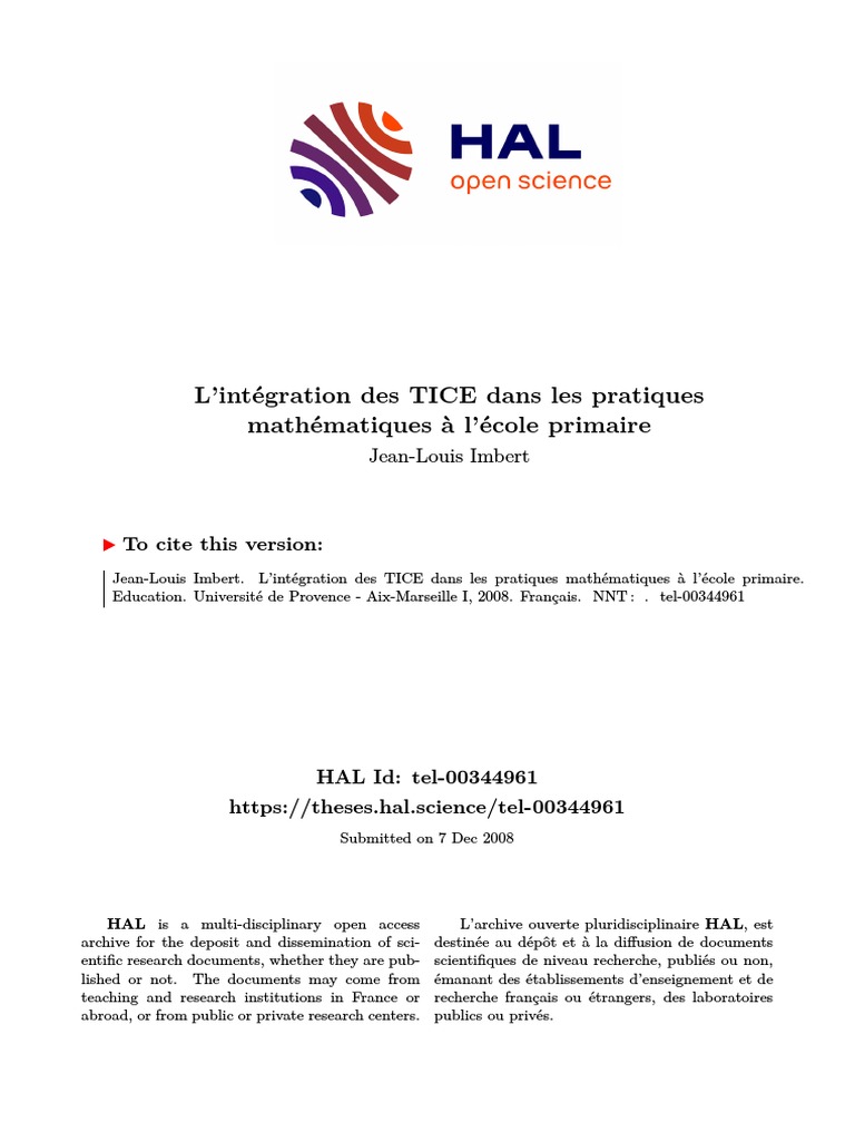 Maths Tice Primaire Annexes | PDF