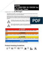 Nstallation Guide Smart-UPS C 1000/1500 VA 120/230 Vac 2000/3000 VA 230 Vac Tower