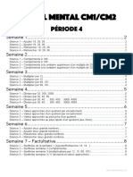 Calcul Mental CM1 CM2 - P4 - Fichier Enseignant