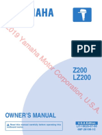 Yamaha Owners Manual Z200