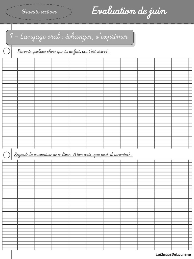 Évaluation de la Grande Section | PDF