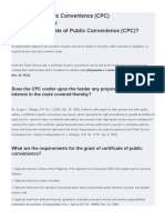 Certificate of Public Convenience (CPC)