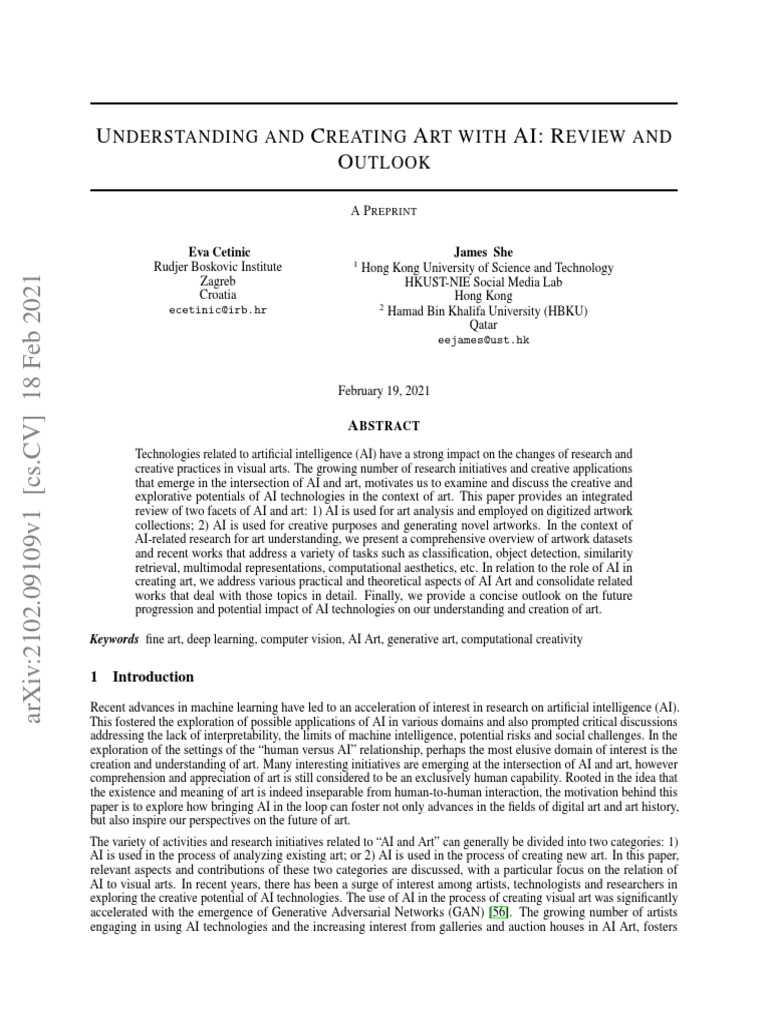 AI's Role in Art Creation and Analysis | PDF | Artificial Intelligence ...