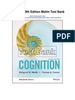 Cognition 9th Edition Matlin Test Bank