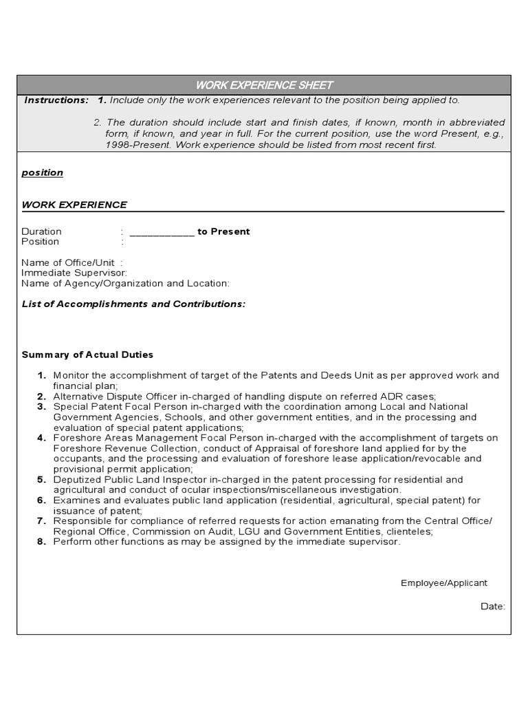 work-experience-form-pdf