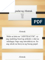 Pagsulat NG Abstrak