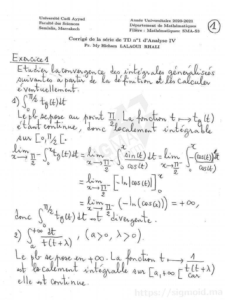 Correction TD 1 | PDF