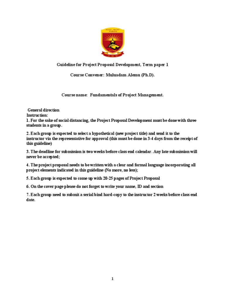 Assignment 1 Guideline For Project Proposal Development, 2023 | PDF ...