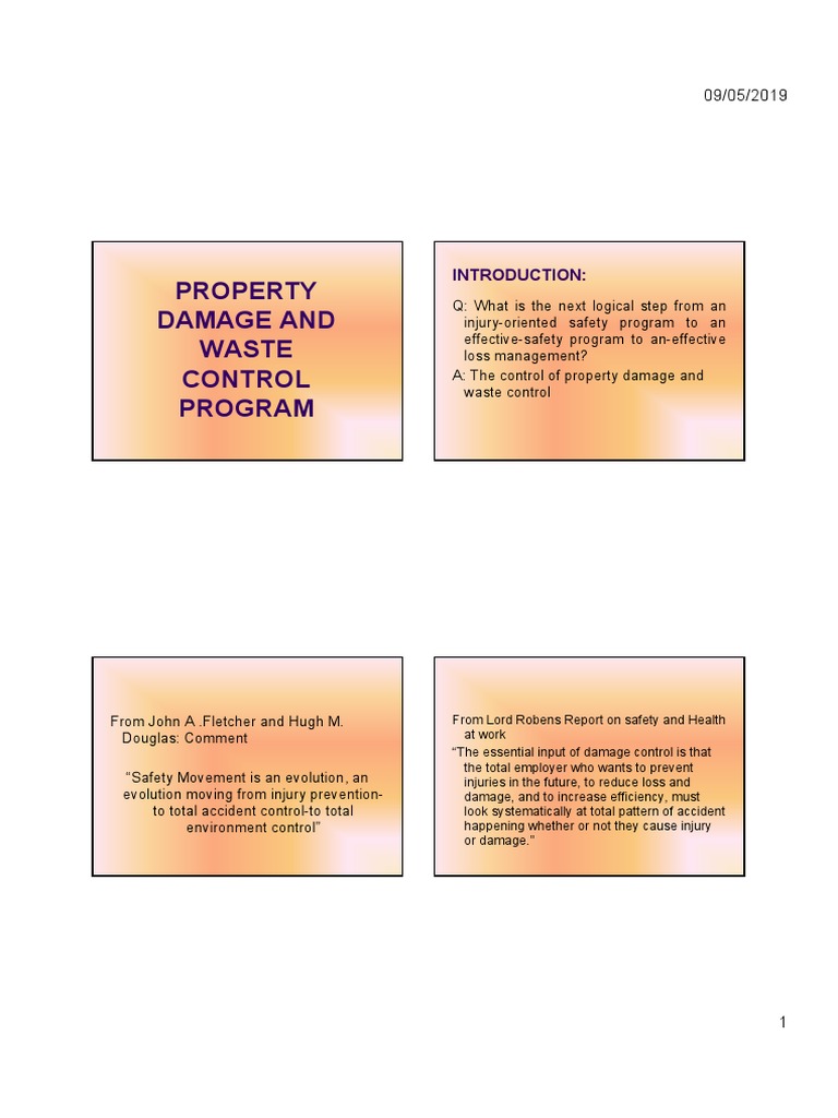 Property Damage Control Strategies | PDF | Safety | Waste
