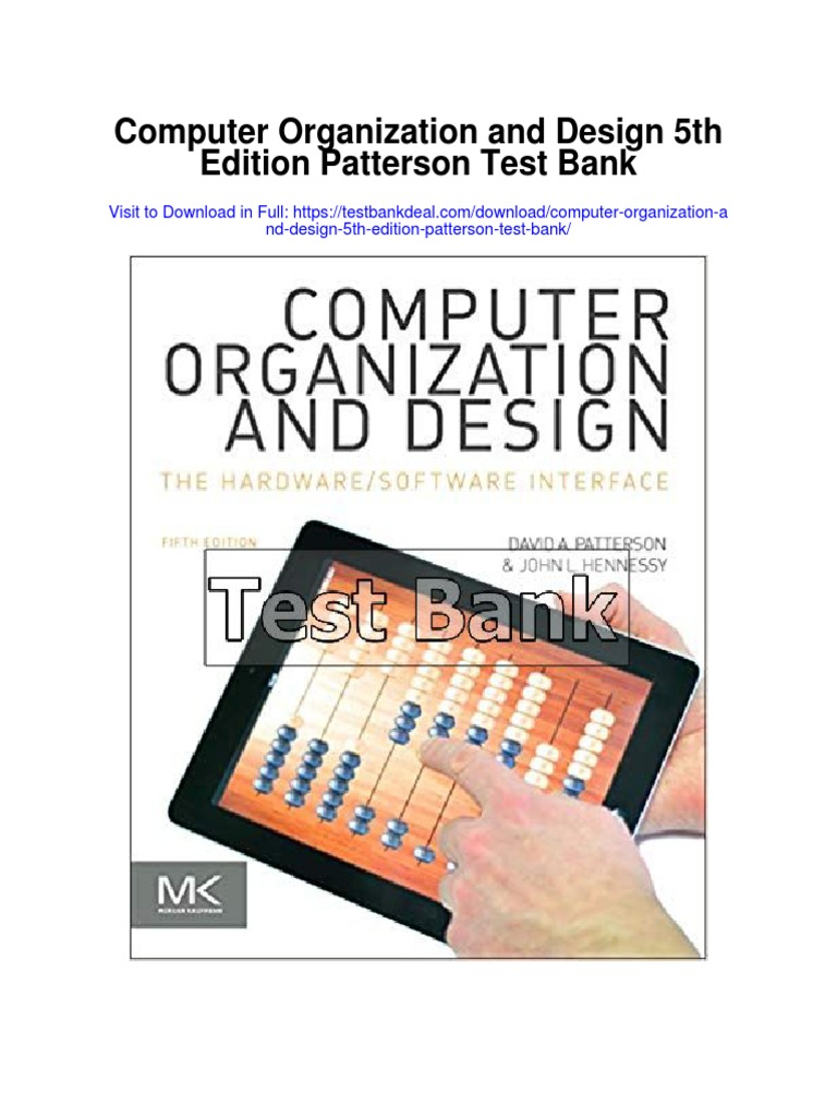 Computer Organization and Design 5th Edition Patterson Test Bank PDF
