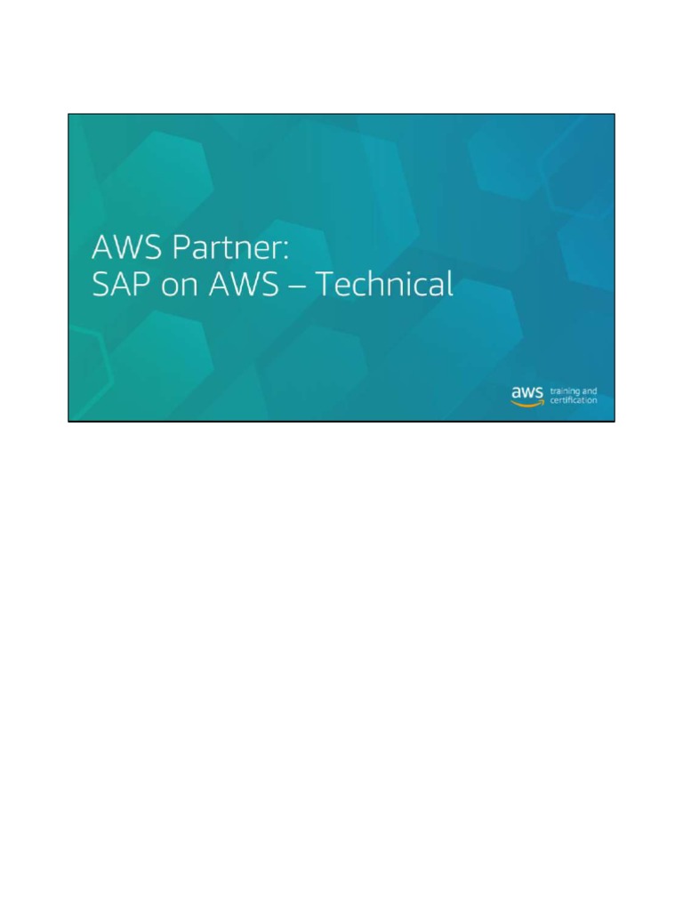 Mastering SAP Solutions on AWS | PDF | Cloud Computing | Amazon Web ...