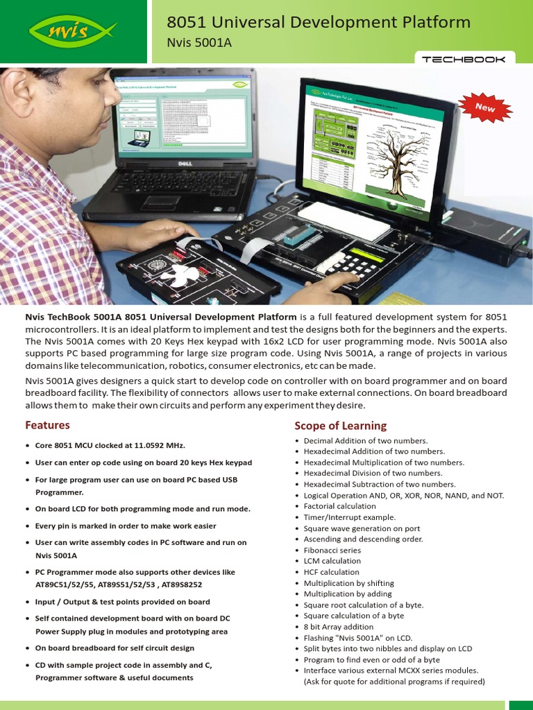 Nvis 5001A: 8051 Development Platform | PDF | Microcontroller | Power ...