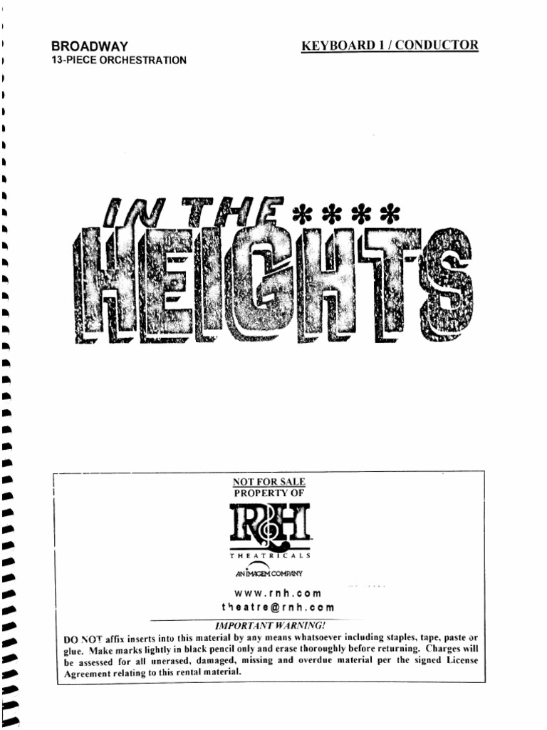 Keys 1Conductor in The Heights PDF
