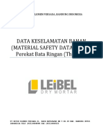 Data Keselamatan Bahan (MSDS) Perekat Bata Ringan (Thinbed Adhesive)