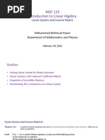 1.6 - Linear System and Inverse Matrix