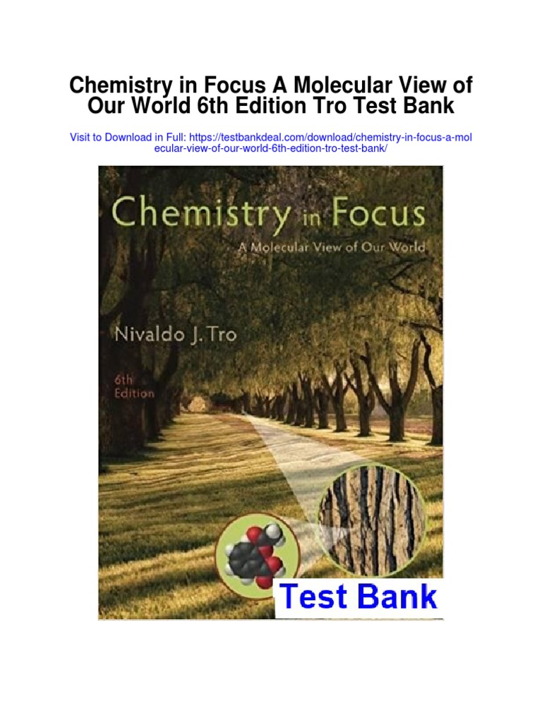 Chemistry in Focus A Molecular View of Our World 6th Edition Tro Test ...