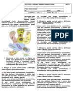 Prova de Ciencias - 7ab Gabarito