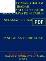 Selamat Datang Dalam Ibadah Hut Jemaat Gki Solafide Mapurujaya Ke 46 Tahun Selamat Beribadah !!!