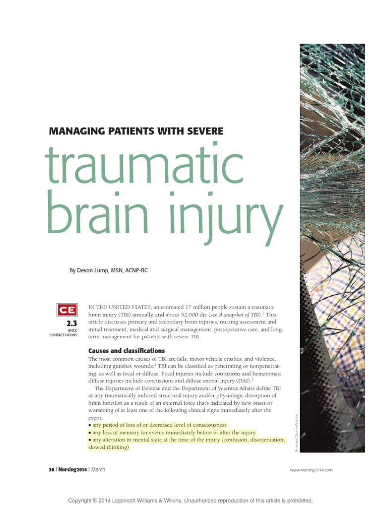 Managing - Patients - With - Severe - Traumatic - Brain WITH HIGHLIGHTS
