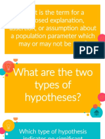 Formulation of Hypothesis