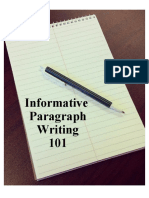 Informative Paragraph Writing 101