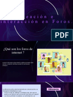 Creación e Interacción en Foros