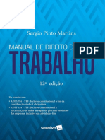 Resumo Manual de Direito Do Trabalho 12a Edicao de 2019 Sergio Pinto Martins
