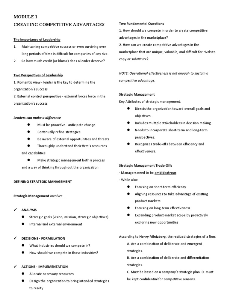 Strategic Leadership Essentials | PDF