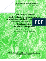 IRPS 132 Yield Constraints and Fetilizer Management in Shallow Rainfed Transplanted and Broadcast Seeded Lowland Rice in The Philippines