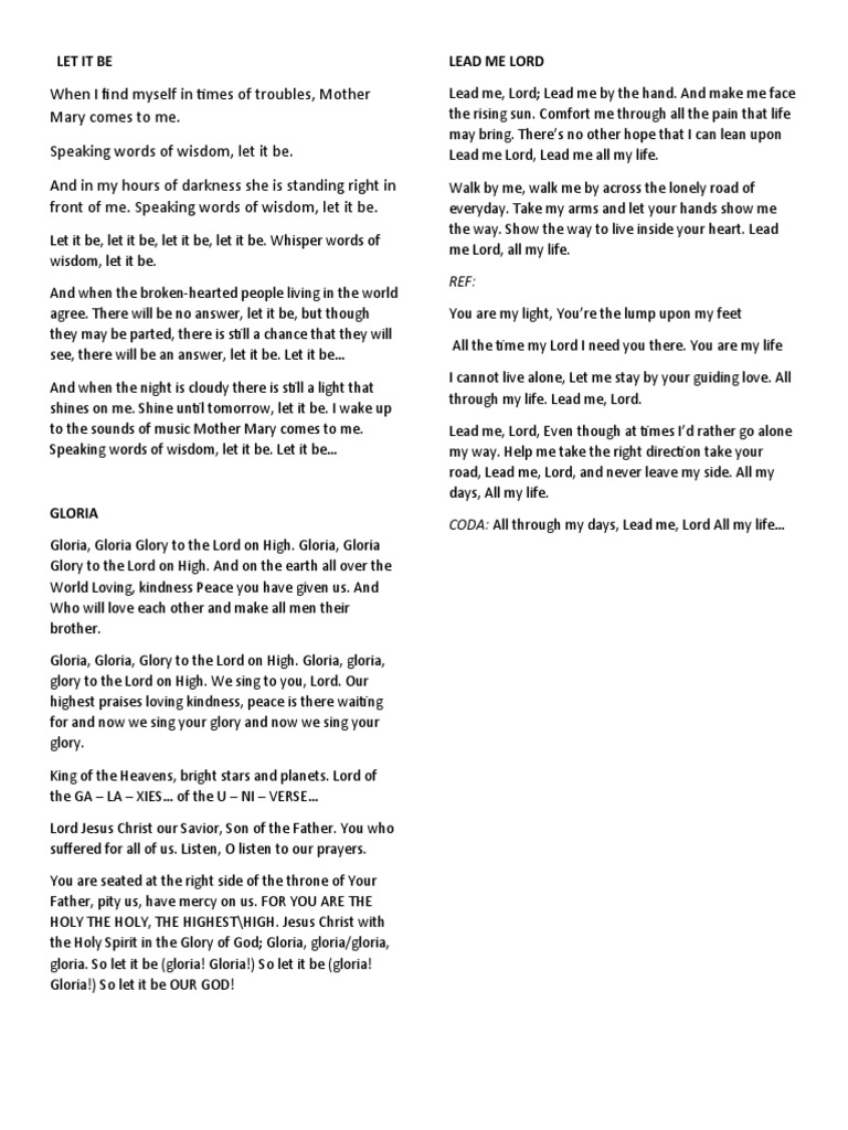 Let It Be | PDF