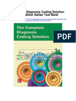 Complete Diagnosis Coding Solution 3rd Edition Safian Test Bank