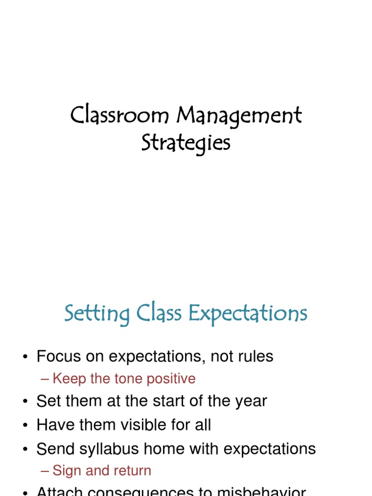 Classroom Management Strategies Pdf Philippines