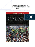 Crime Victims An Introduction To Victimology 9th Edition Karmen Test Bank
