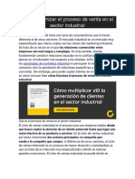 Cómo Optimizar El Proceso de Venta en El Sector Industrial