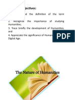 The Nature of Humanities