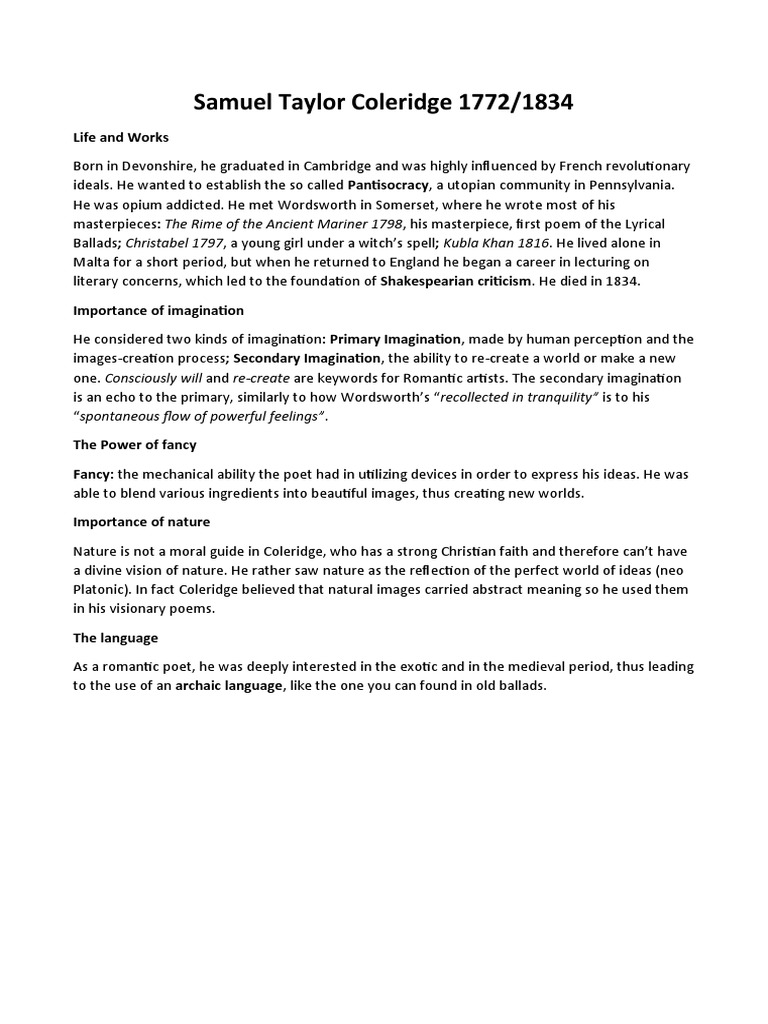 Coleridge PDF