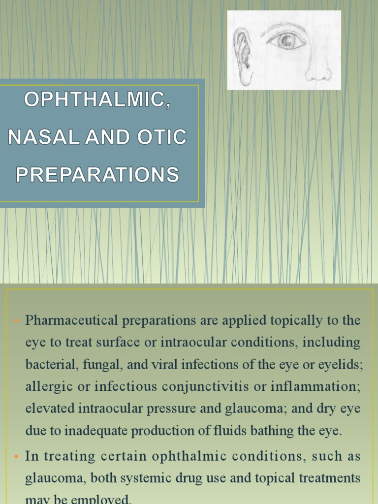 OPHTHALMIC PDF Topical Medication Contact Lens