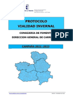 Protocolo de Vialidad Invernal 2022-2023