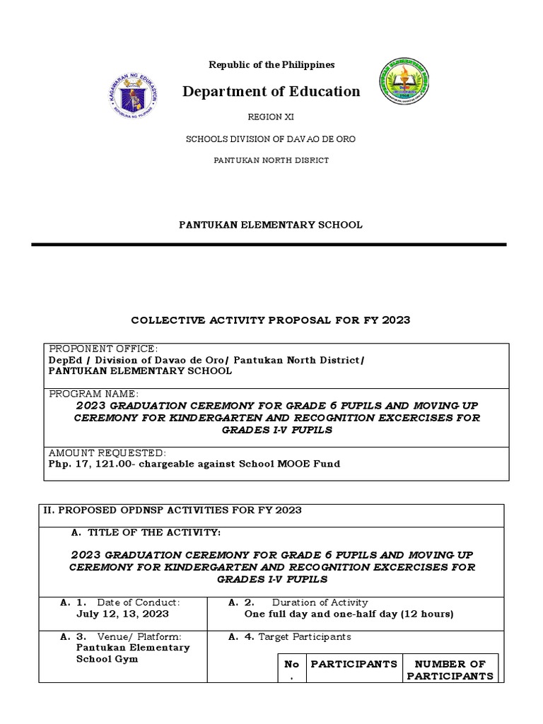 Graduation activity design pdf