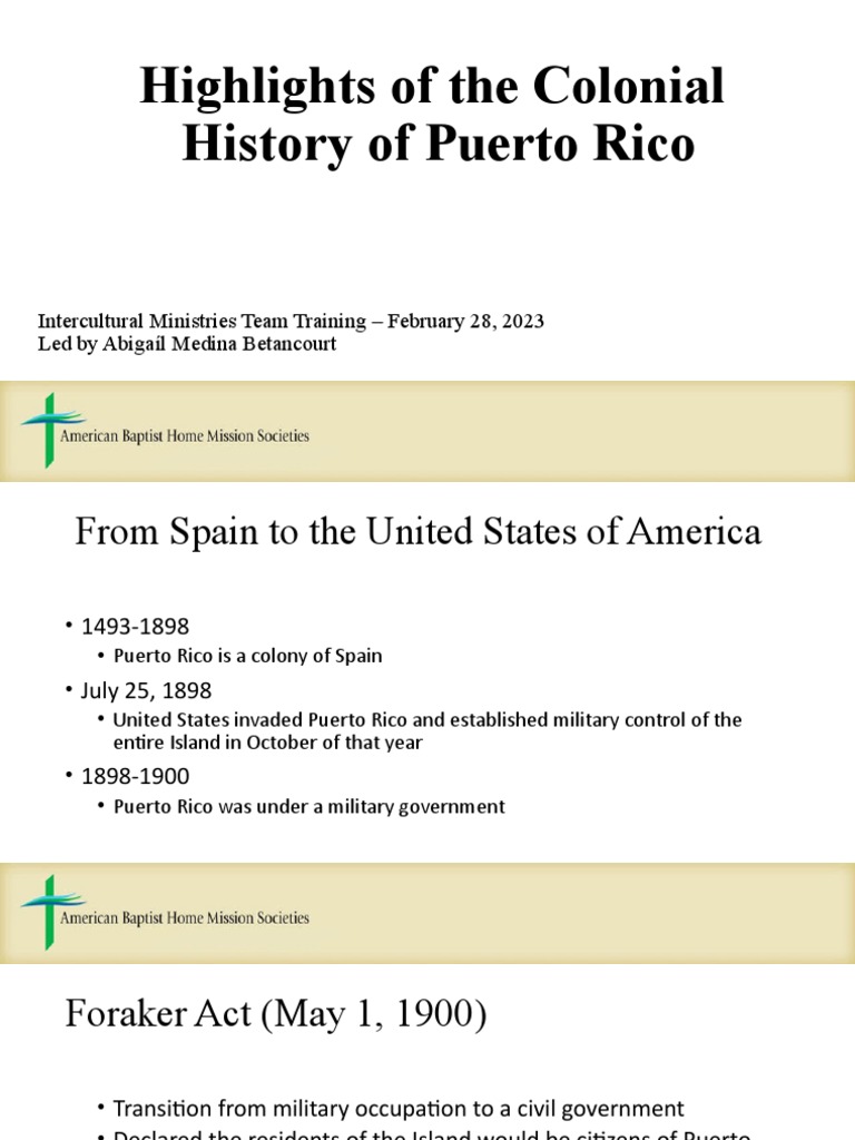 Highlights Of The Colonial History Of Puerto Rico Pdf Cost Of