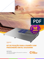 Datasheet - Kit de Fixação para 4 Painéis Com Prisioneiro Metal 10X250MM-12 Anos de Garantia